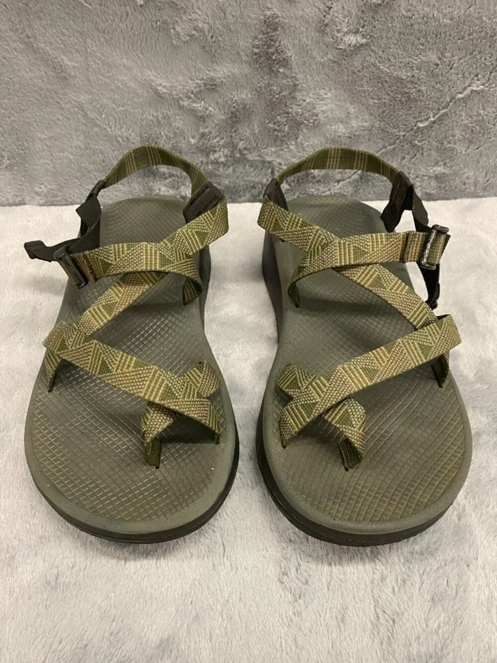Chaco Zcloud 2 Strappy Outdoor Sandals Outdoor Beach Green Black Mens SIze 13